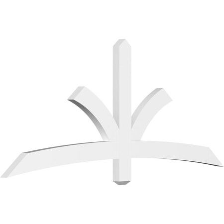 Ekena Millwork Davenport Architectural Grade PVC Gable Bracket, 72"W x 30"H x 2"D x 4"F, 10/12 Pitch GBP072X30X0204DAV00